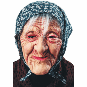 Maschera da befana in lattice con fazzoletto