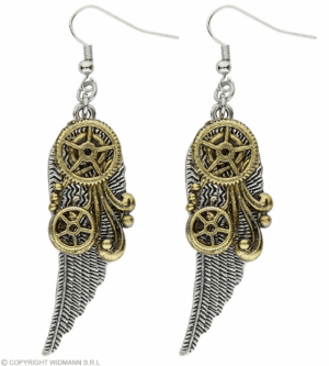 Orecchini steampunk con ali
