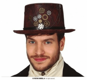 Cilindro steampunk in similpelle