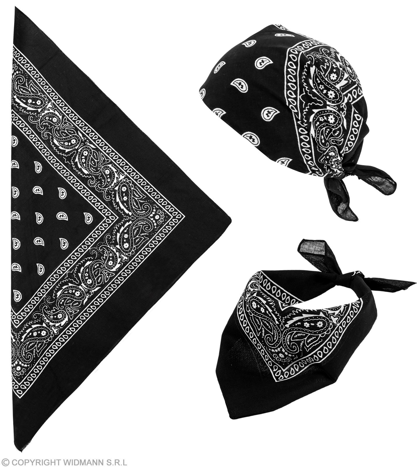 Bandana nera 55x55 cm