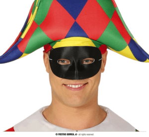 Maschera domino nera colombina