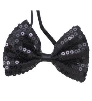 Papillon - farfallino in paillettes nero