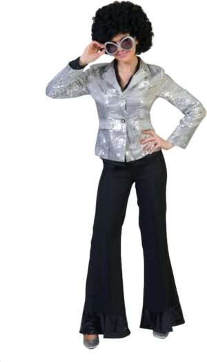 Giacca disco argento donna