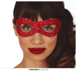 Maschera domino rossa