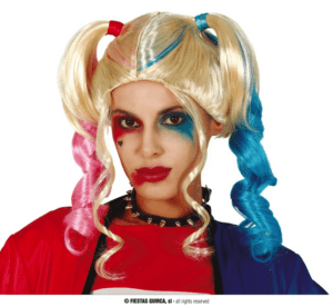 Parrucca con codini colorati ragazza cattiva
