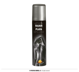 Trucco spray corpo e capelli glitter argento