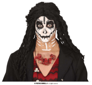 Collana vodoo zombie con ossa insanguinate