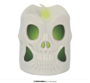 Candela teschio a led da 6 cm