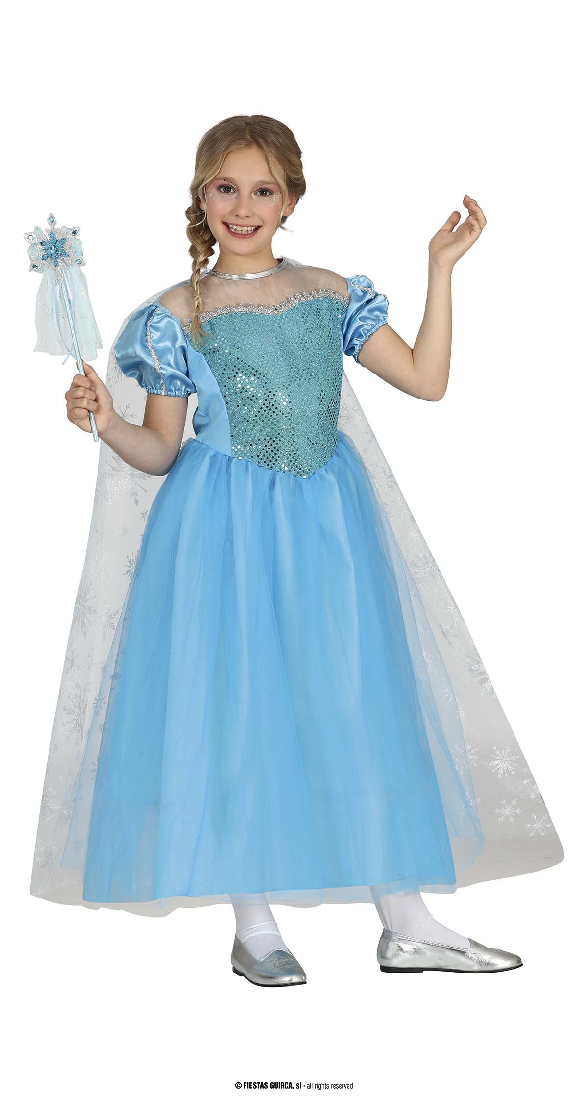 Costume e accessori principessa blu bambina