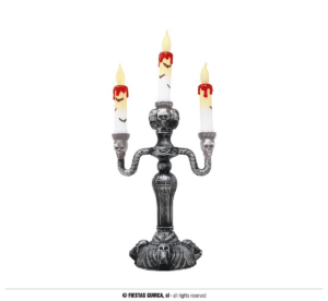 Candelabro halloween con candele luminose 40 cm