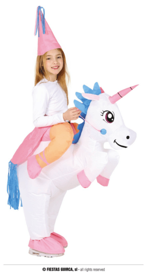 Vestito da unicorno gonfiabile