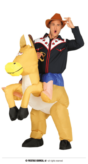 Vestito da cowboy gonfiabile cavallo sceriffo