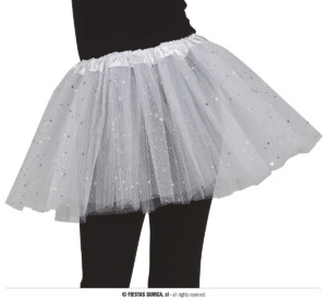 Tutù bianco con stelline cm30