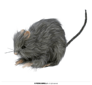 Piccola decorazione di ratto grigio artificiale di halloween