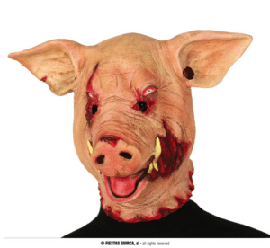 Maschera maiale horror in lattice