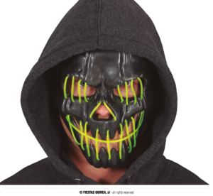 Maschera nera con illuminazione a led