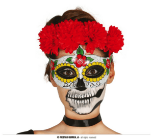 Maschera dia de los muertos gialla