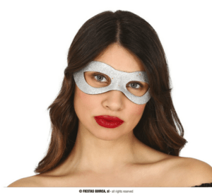 Maschera domino glitter oro