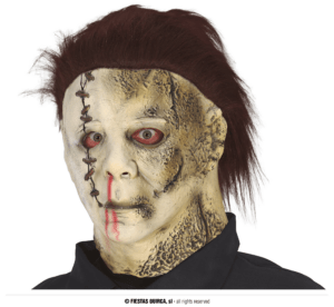 Maschera assassino michael in latex con capelli