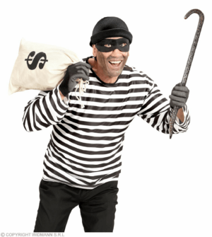 Set da uomo rapinatore di banche