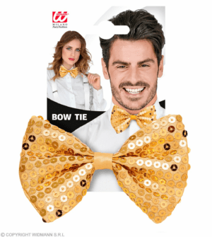 Papillon - farfallino in paillettes oro