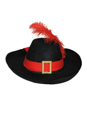 Cappello nero moschettiere