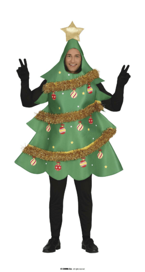 Vestito mascotte albero di natale uomo donna abete natalizio taglia unica