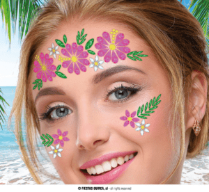 Gioielli Adesivi 3D con Pietre a forma di Fiore