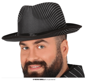 Cappello da Ganster Strisce In Raso con riduzione