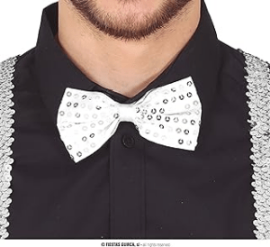Papillon paillettes argento