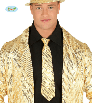 Cravatta in Paillettes Oro