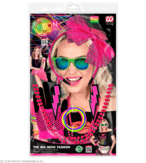 Accessori moda anni 80 rosa fluorescente