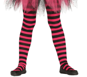 Collant fucsia righe 7 - 12 anni
