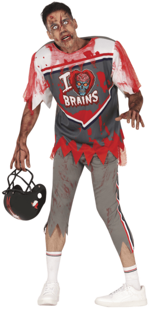 Costume da rugby football americano zombie