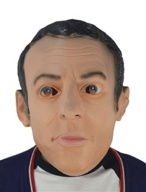 Maschera Presidente dalla Francia Emmanuel Macron
