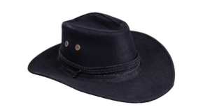 Cappello Cowboy effetto tessuto nero
