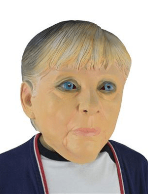 Maschera del cancelliere Tedesco Angela Merkel