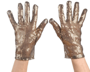 Paia di guanti in paillettes o