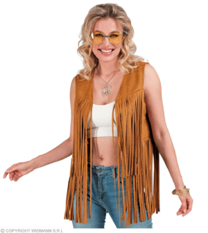 Gilet con frange Hippie donna