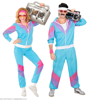 560753391 Costume tuta anni 80 Turchese