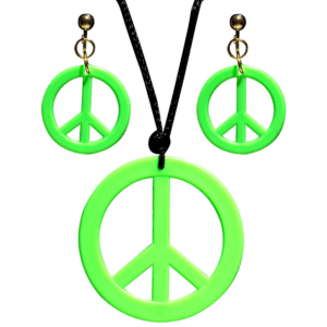Set Collana E Orecchini Hippie verdi