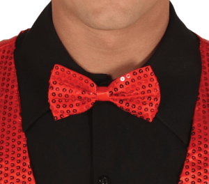 Papillon Paillettes Rosso