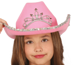 Cappello Cowboy in Feltro Rosa Taglia Bambino