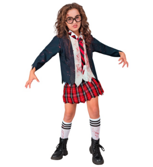 Costume da studentessa bambina zombie