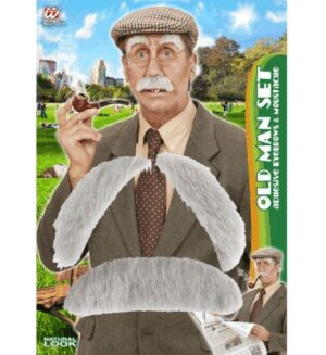 Set vecchio sopracciglia e baffi