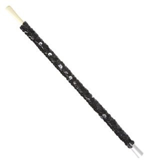 Bocchino paillettes nero 30 cm