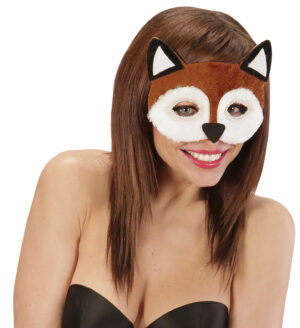 Maschera volpe in peluche