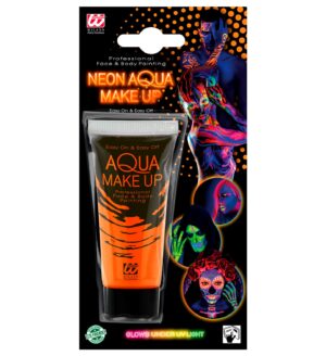 Acqua make-up arancione fluorescente