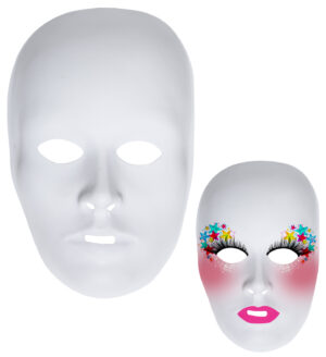 Maschera viso bianco unisex da dipingere