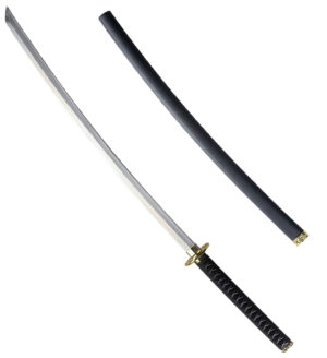 Katana metallizzata con fodero